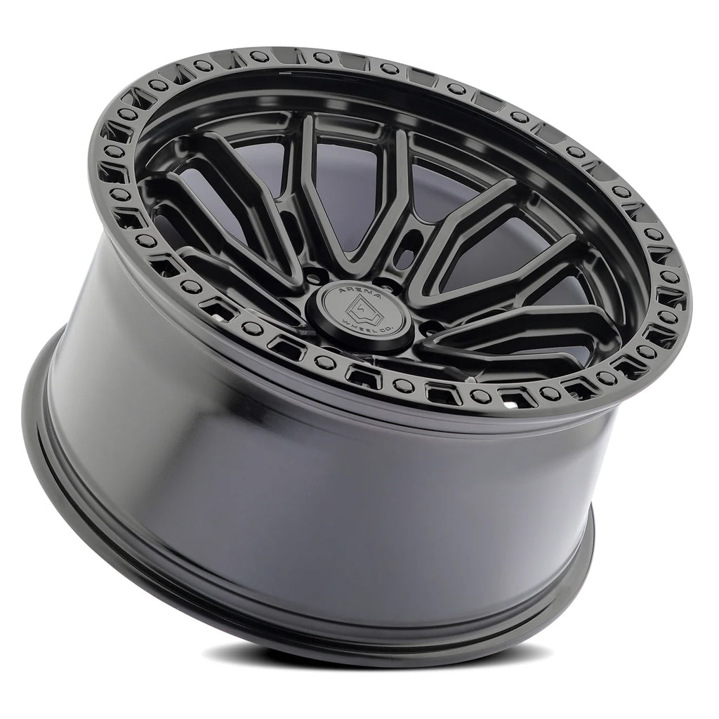 ARENA OFF-ROAD A120 TERRA - 6X135 BOLT PATTERN - SATIN BLACK CENTER GLOSSY BLACK LIP