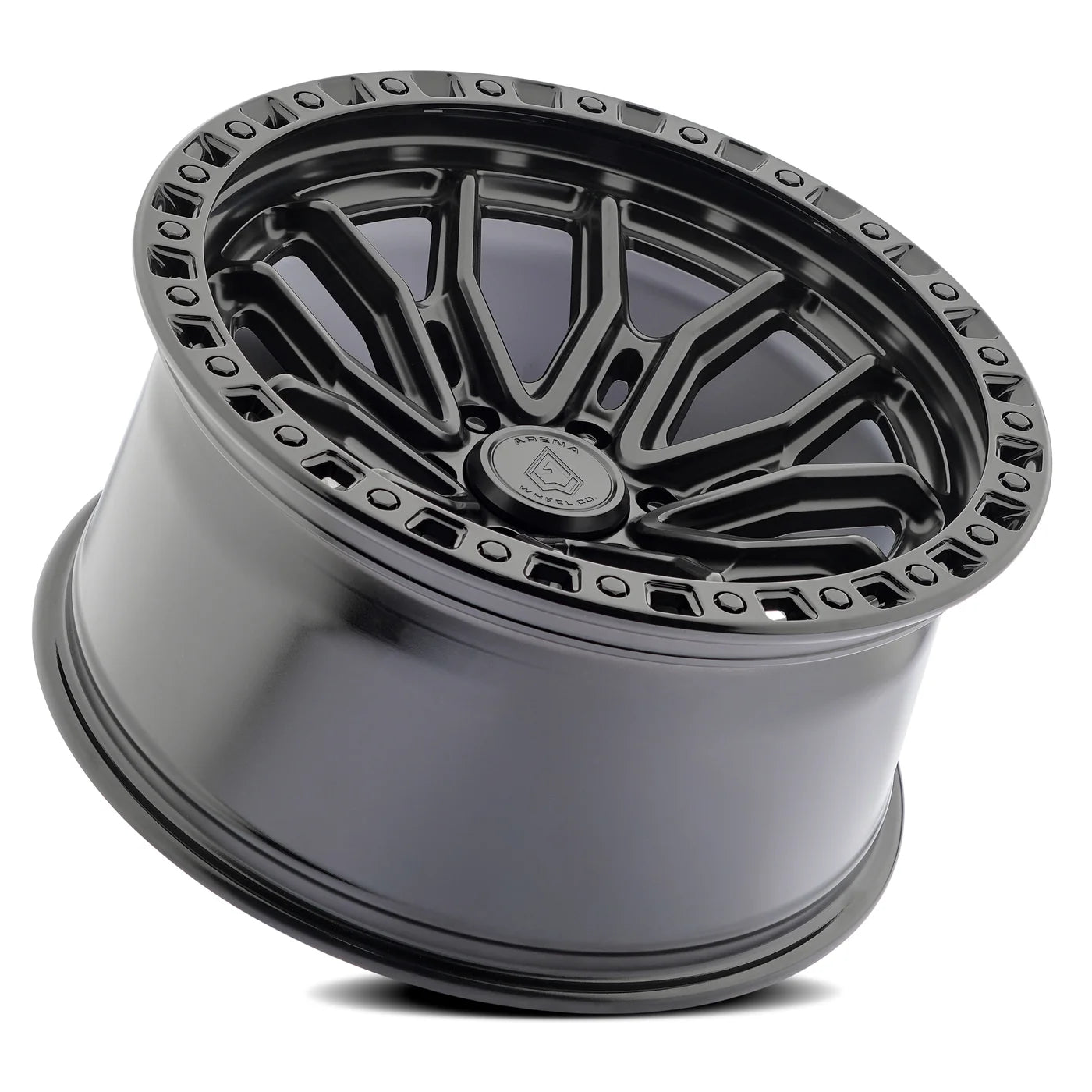 ARENA OFF-ROAD A120 TERRA - 6X135 BOLT PATTERN - SATIN BLACK CENTER GLOSSY BLACK LIP