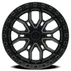 ARENA OFF-ROAD A120 TERRA - 6X135 BOLT PATTERN - SATIN BLACK CENTER GLOSSY BLACK LIP