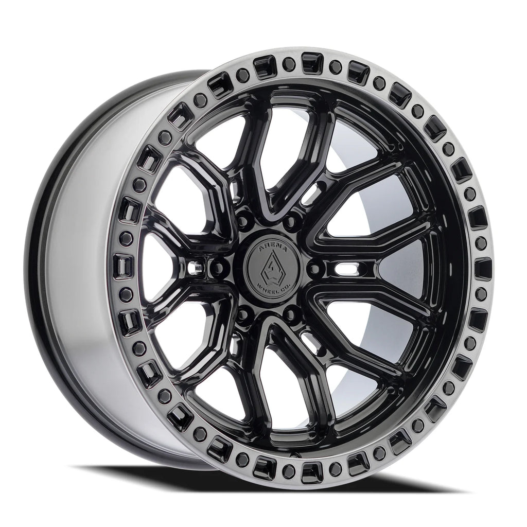 ARENA OFF-ROAD A120 TERRA - 6X135 BOLT PATTERN - GLOSSY BLACK CENTER MACHINED DDT LIP
