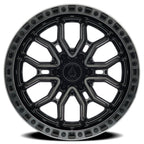 ARENA OFF-ROAD A120 TERRA - 6X135 BOLT PATTERN - GLOSSY BLACK CENTER MACHINED DDT LIP