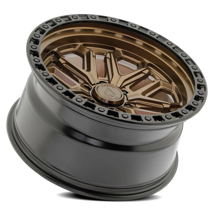 ARENA OFF-ROAD A125 JACKAL - 6X135 BOLT PATTERN - SMOKED BRONZE CENTER GLOSSY BLACK LIP