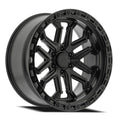 ARENA OFF-ROAD A125 JACKAL WHEEL - 5X127 BOLT PATTERN - SATIN BLACK CENTER GLOSSY BLACK LIP