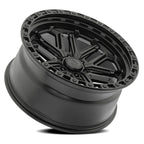 ARENA OFF-ROAD A125 JACKAL WHEEL - 5X127 BOLT PATTERN - SATIN BLACK CENTER GLOSSY BLACK LIP