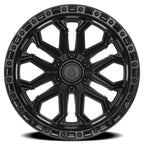 ARENA OFF-ROAD A125 JACKAL WHEEL - 5X127 BOLT PATTERN - SATIN BLACK CENTER GLOSSY BLACK LIP