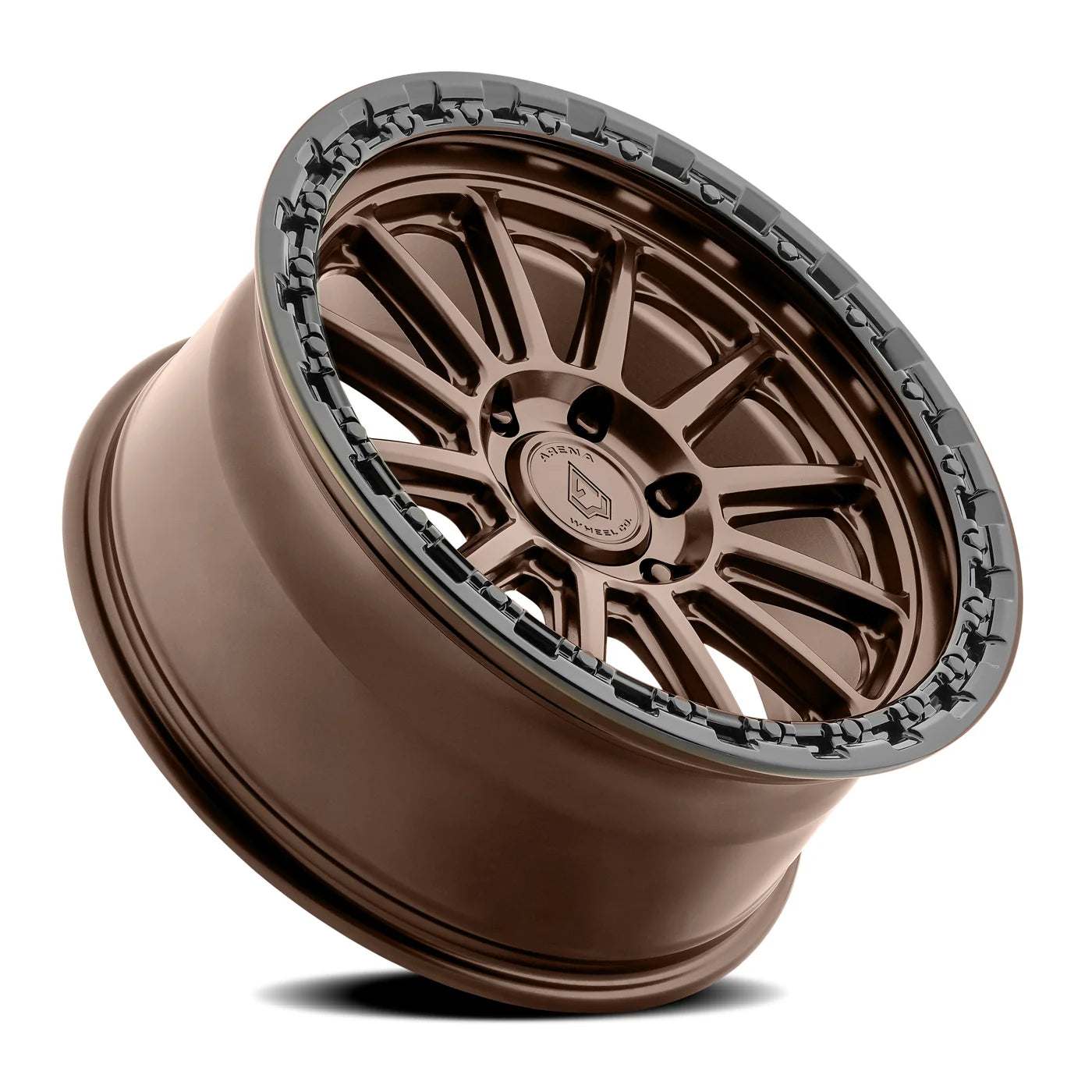 ARENA OFF-ROAD A128 ENDURO - 6X135 BOLT PATTERN - SMOKED BRONZE CENTER GLOSSY BLACK LIP