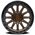 ARENA OFF-ROAD A128 ENDURO - 6X135 BOLT PATTERN - SMOKED BRONZE CENTER GLOSSY BLACK LIP