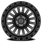ARENA OFF-ROAD A130 PODIUM - 6X135 BOLT PATTERN - SATIN BLACK CENTER GLOSSY BLACK LIP