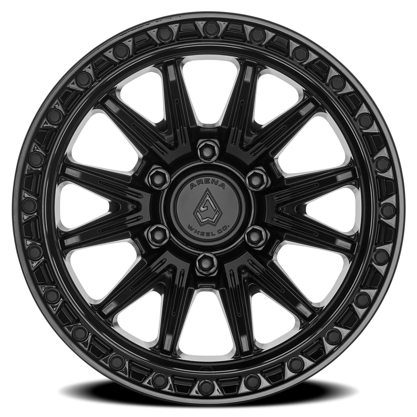 ARENA OFF-ROAD A132 BLITZ - 6X135 BOLT PATTERN - SATIN BLACK CENTER GLOSSY BLACK LIP
