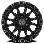 ARENA OFF-ROAD A135 ATLAS - 6X135 BOLT PATTERN - SATIN BLACK CENTER GLOSSY BLACK LIP