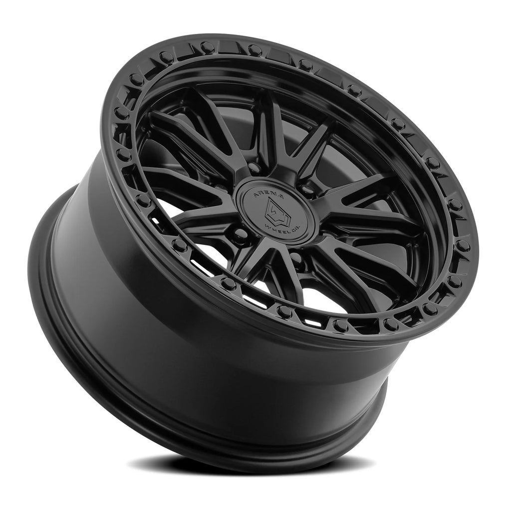 ARENA OFF-ROAD A135 ATLAS - 6X135 BOLT PATTERN - SATIN BLACK CENTER GLOSSY BLACK LIP