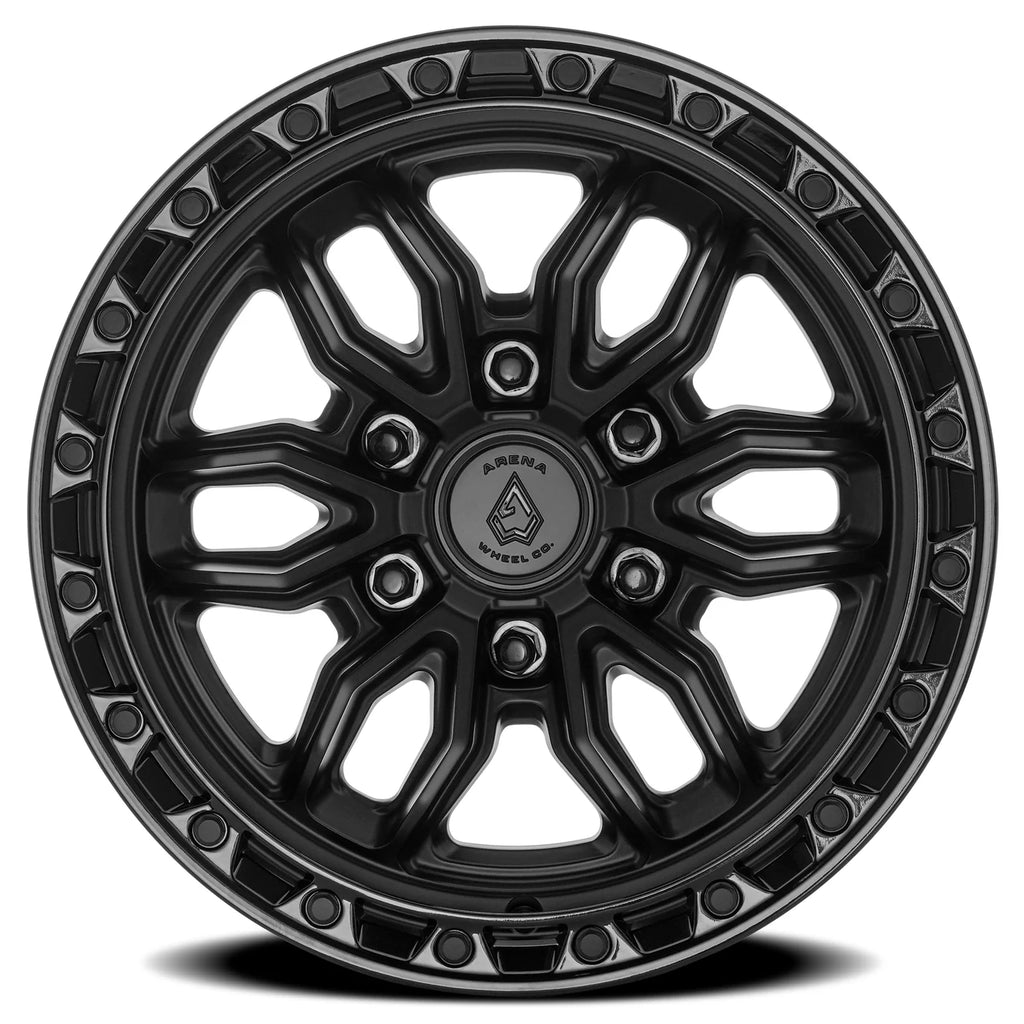 ARENA OFF-ROAD A137 PURSUIT - 6X135 BOLT PATTERN - SATIN BLACK CENTER GLOSSY BLACK LIP
