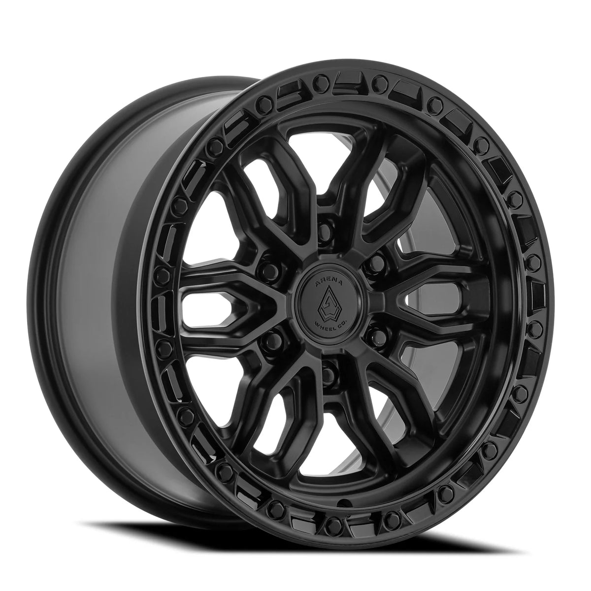 ARENA OFF-ROAD A137 PURSUIT - 6X135 BOLT PATTERN - SATIN BLACK CENTER GLOSSY BLACK LIP