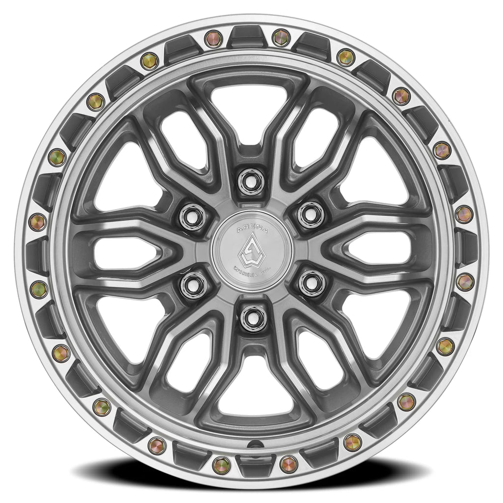ARENA OFF-ROAD A137 PURSUIT - 6X135 BOLT PATTERN - GLOSS SILVER MACHINED