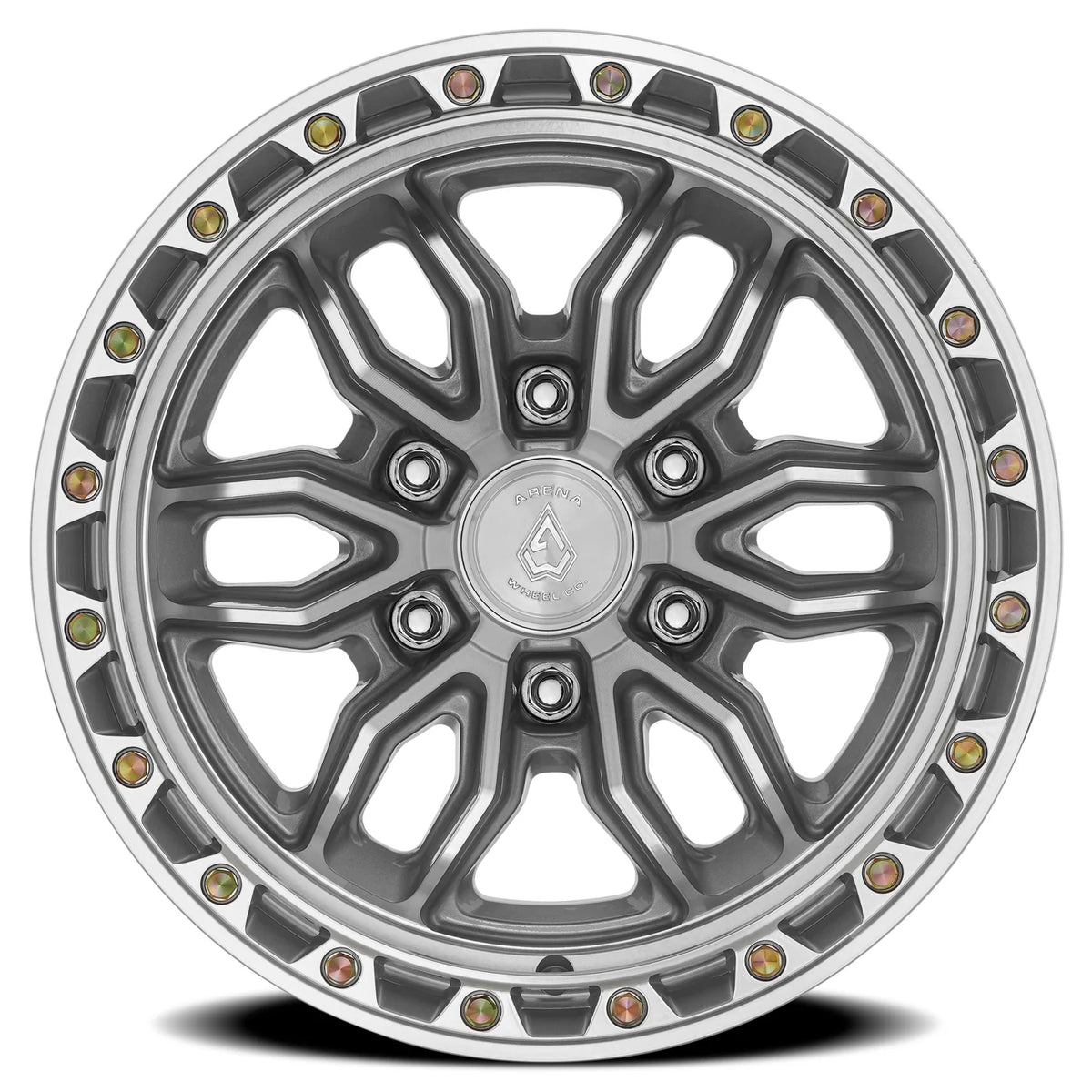 ARENA OFF-ROAD A137 PURSUIT - 6X135 BOLT PATTERN - GLOSS SILVER MACHINED