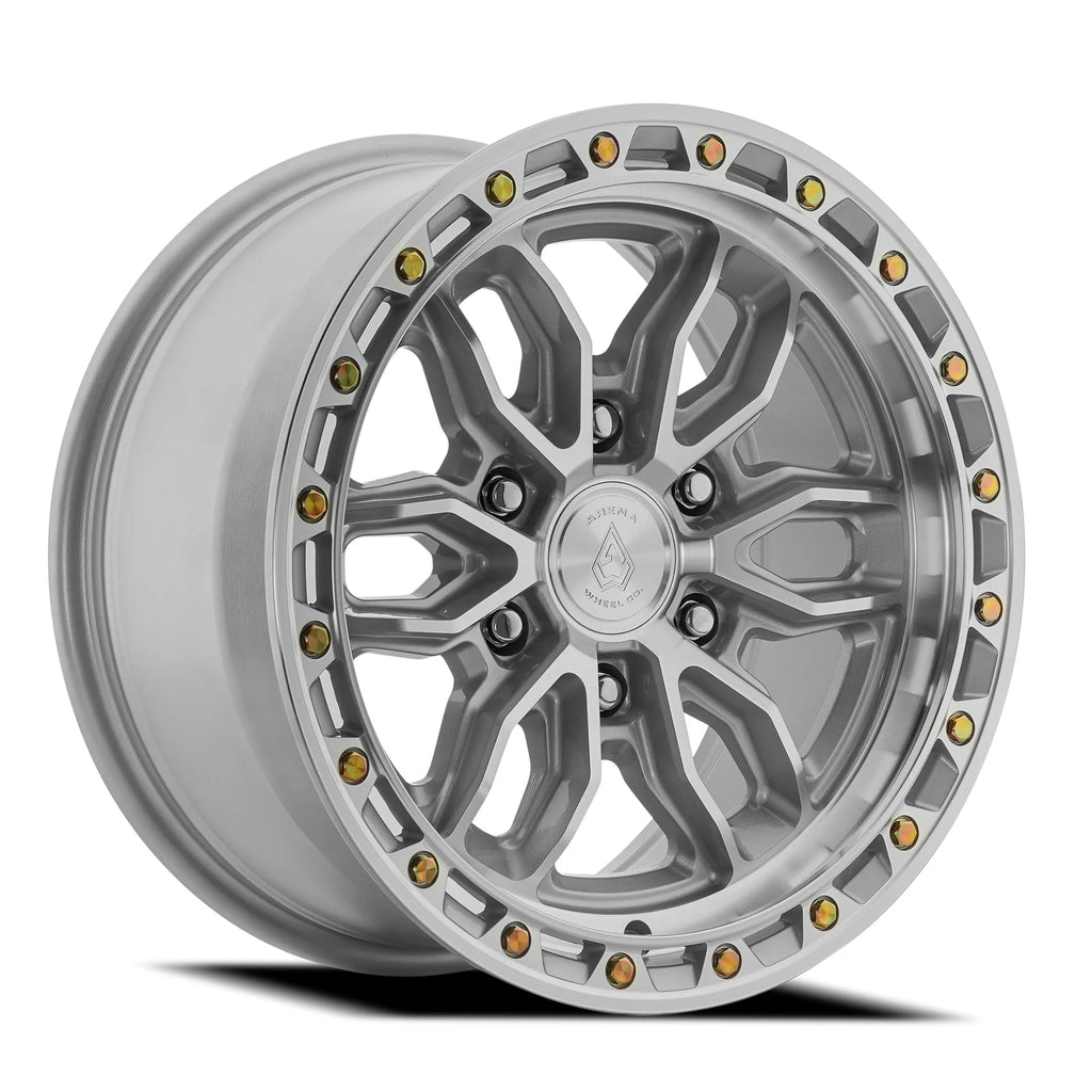 ARENA OFF-ROAD A137 PURSUIT - 6X135 BOLT PATTERN - GLOSS SILVER MACHINED