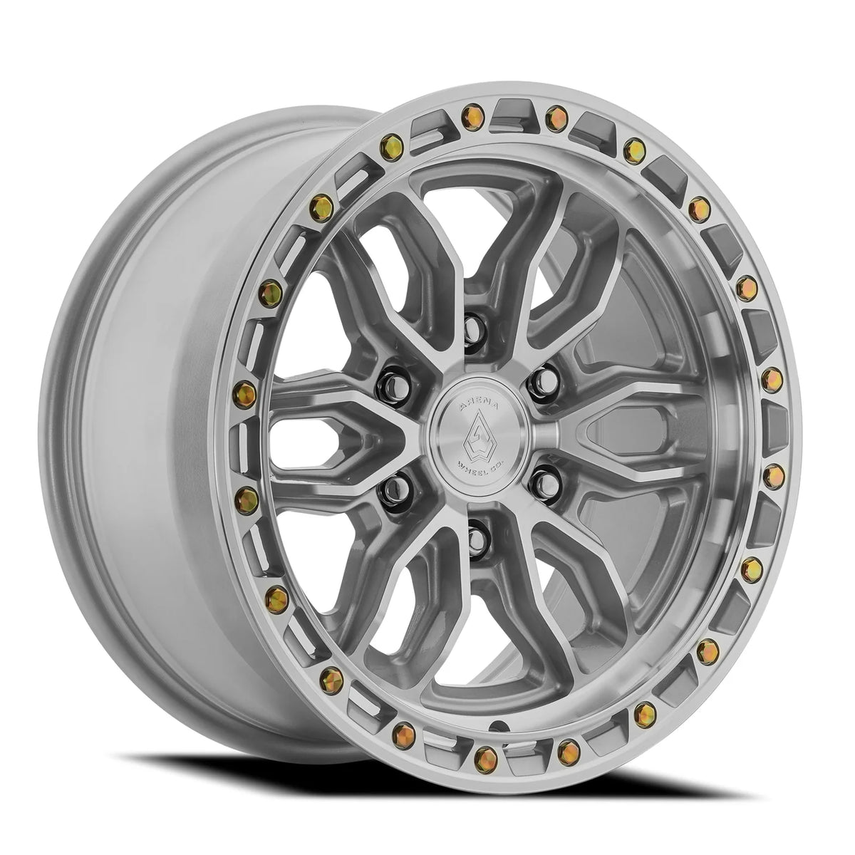 ARENA OFF-ROAD A137 PURSUIT - 6X135 BOLT PATTERN - GLOSS SILVER MACHINED