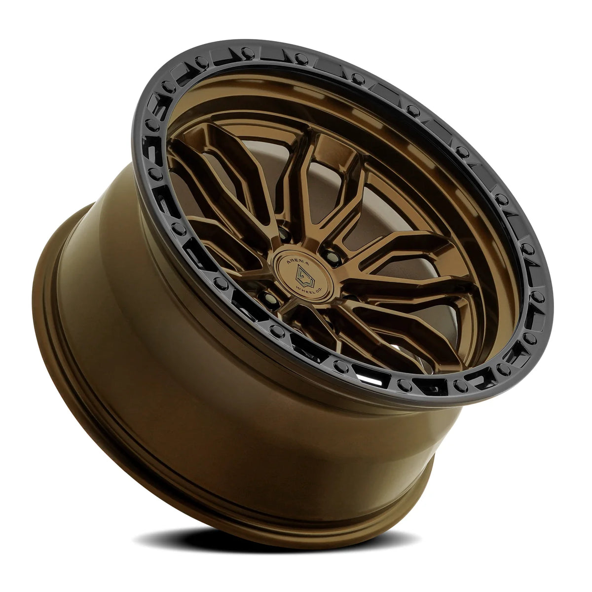 ARENA OFF-ROAD A137 PURSUIT - 6X135 BOLT PATTERN - SMOKED BRONZE CENTER GLOSSY BLACK LIP