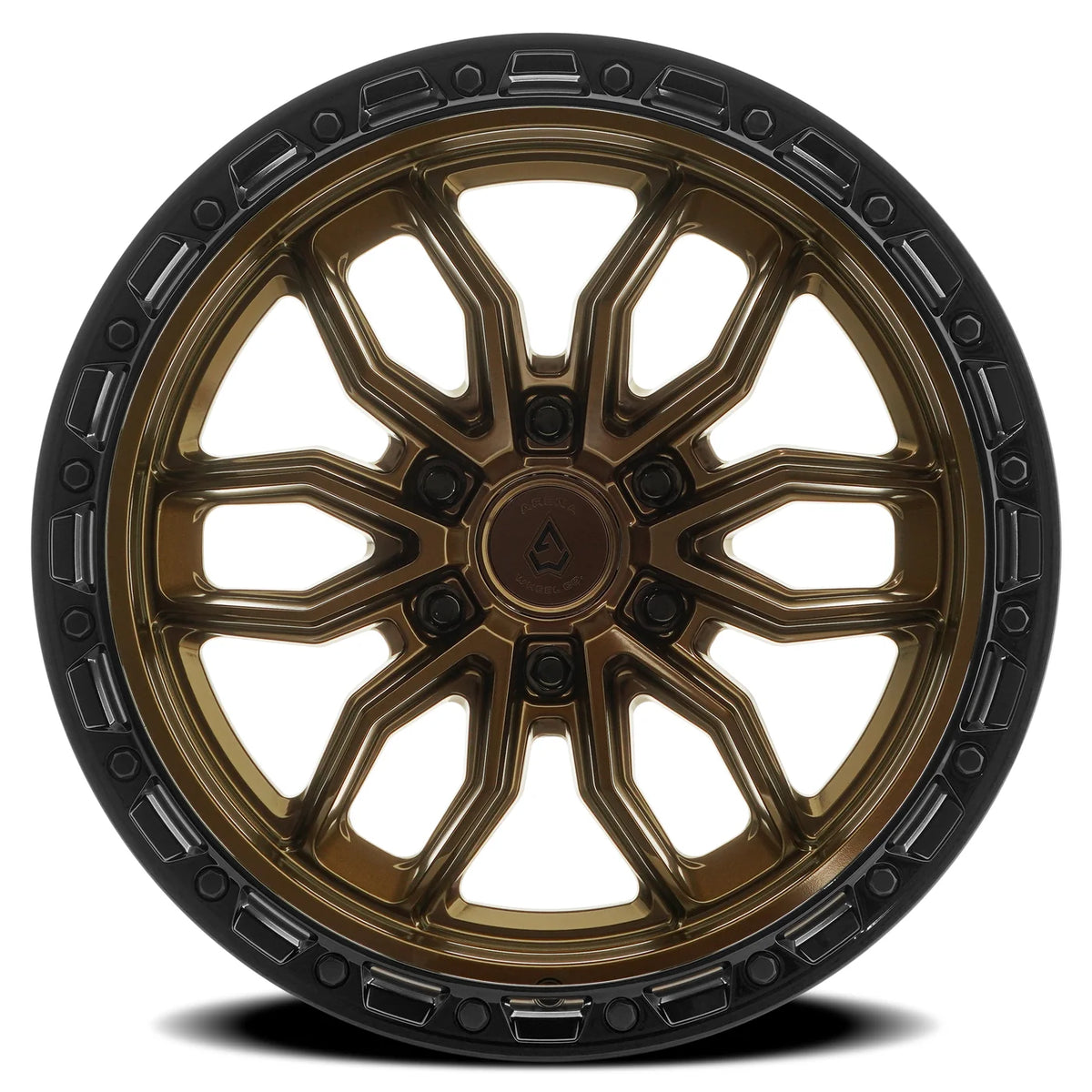 ARENA OFF-ROAD A137 PURSUIT - 6X135 BOLT PATTERN - SMOKED BRONZE CENTER GLOSSY BLACK LIP