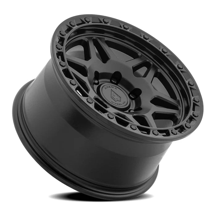 ARENA OFF-ROAD A139 OCTANE - 5X127/5X5.0 BOLT PATTERN - SATIN BLACK CENTER GLOSSY BLACK LIP
