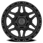 ARENA OFF-ROAD A139 OCTANE - 5X127/5X5.0 BOLT PATTERN - SATIN BLACK CENTER GLOSSY BLACK LIP
