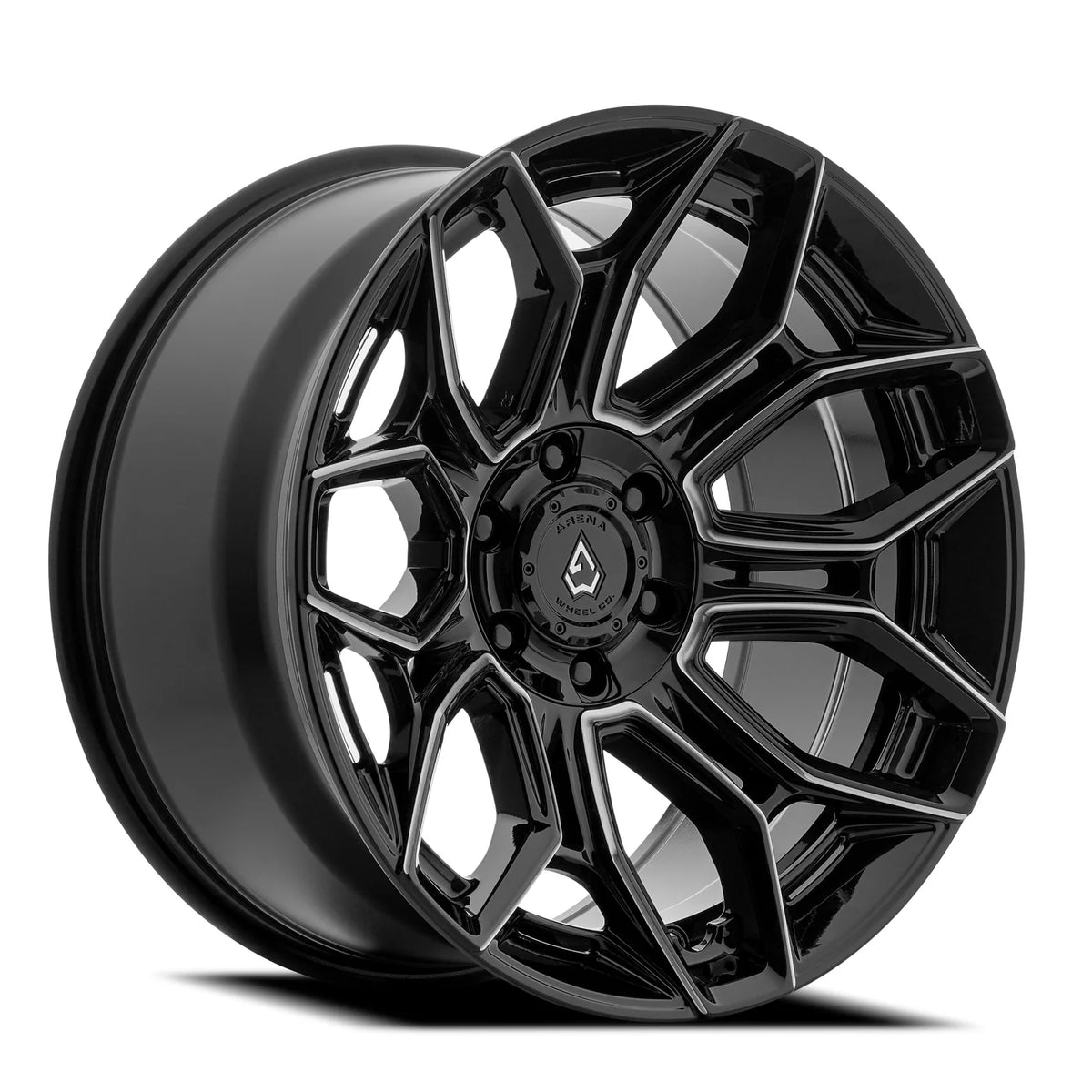 ARENA OFF-ROAD A140 VIPER - 6X135 BOLT PATTERN - GLOSS BLACK AND MILLED