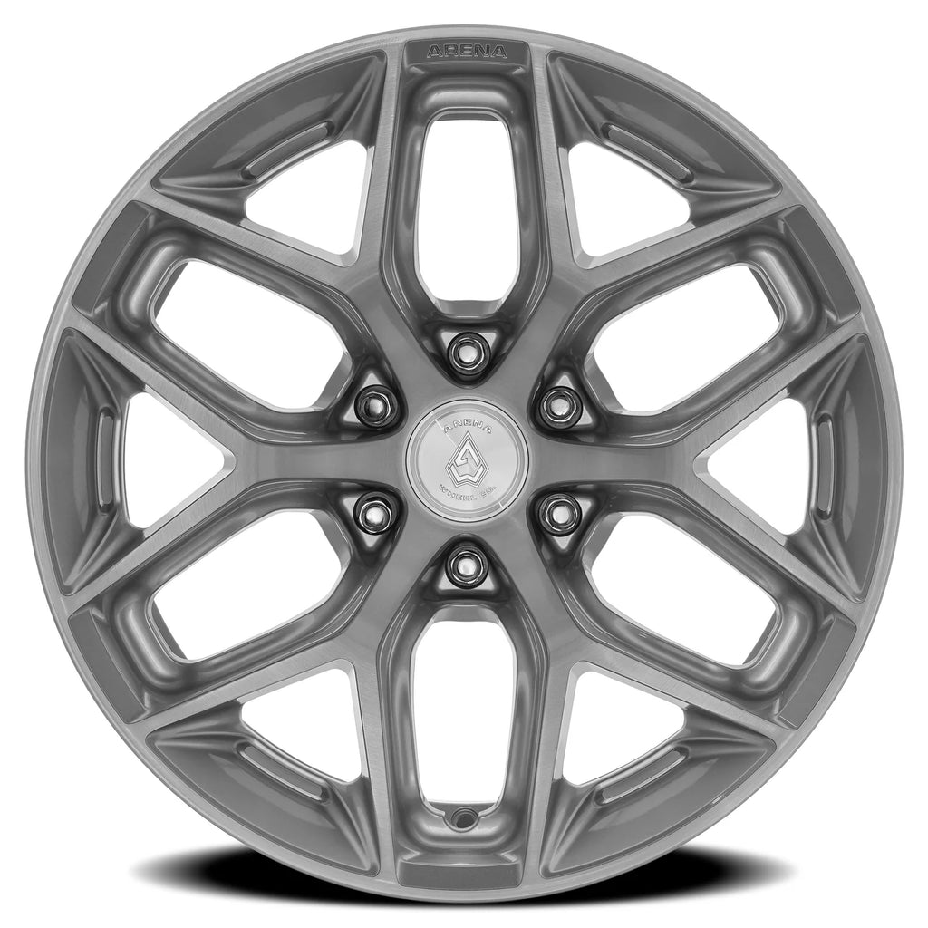 ARENA OFF-ROAD A141 LUXOR - 6X135 BOLT PATTERN - GLOSS SILVER BRUSHED