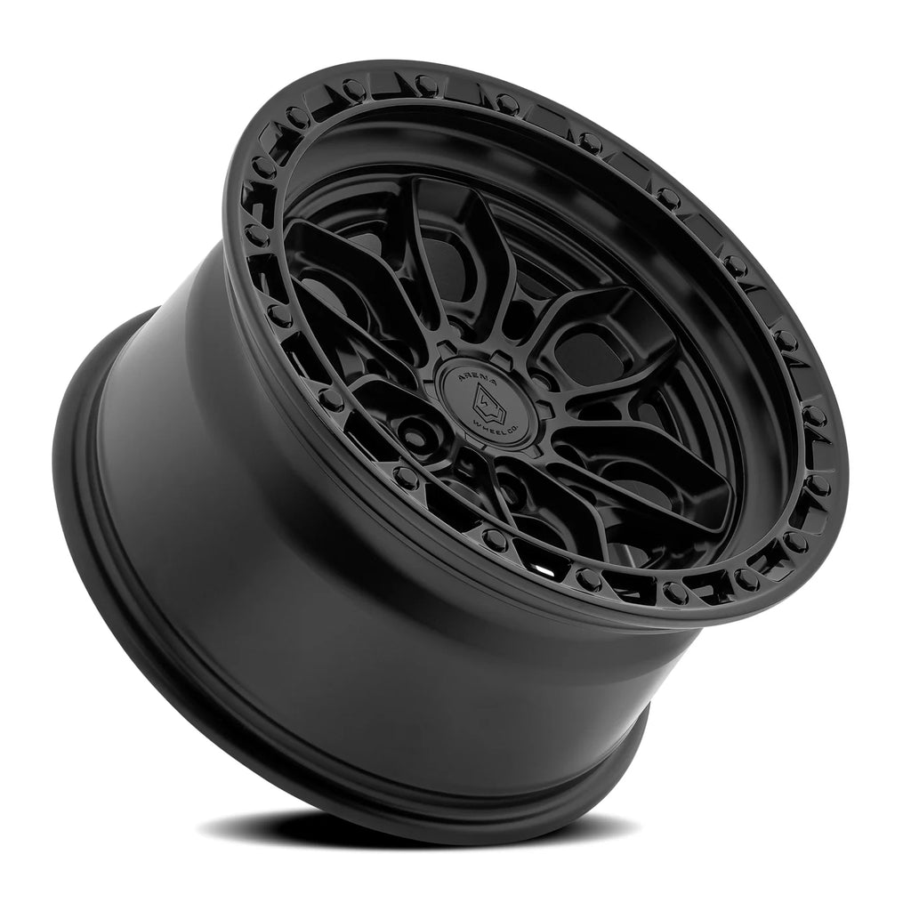 ARENA OFF-ROAD A142 FURY - 6X135 BOLT PATTERN - SATIN BLACK CENTER GLOSSY BLACK LIP