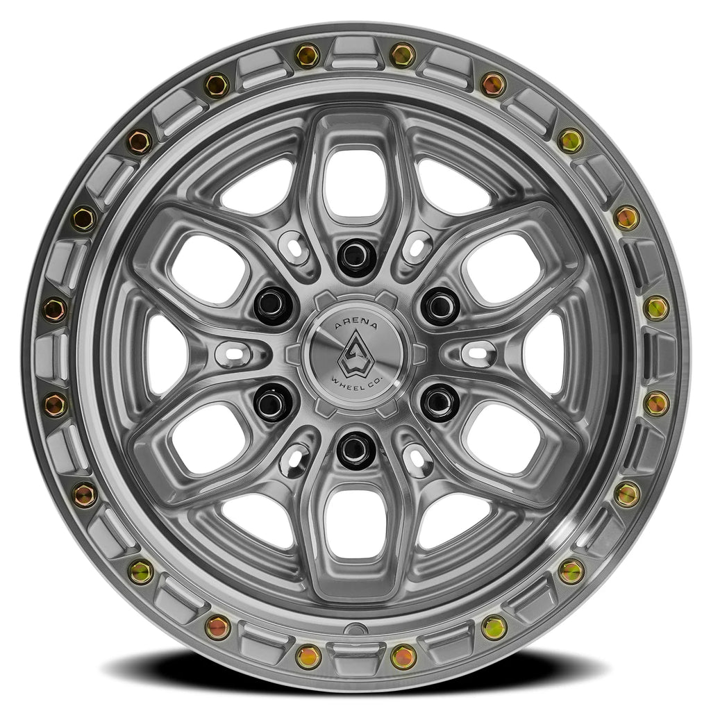 ARENA OFF-ROAD A142 FURY - 6X135 BOLT PATTERN - GLOSS SILVER MACHINED