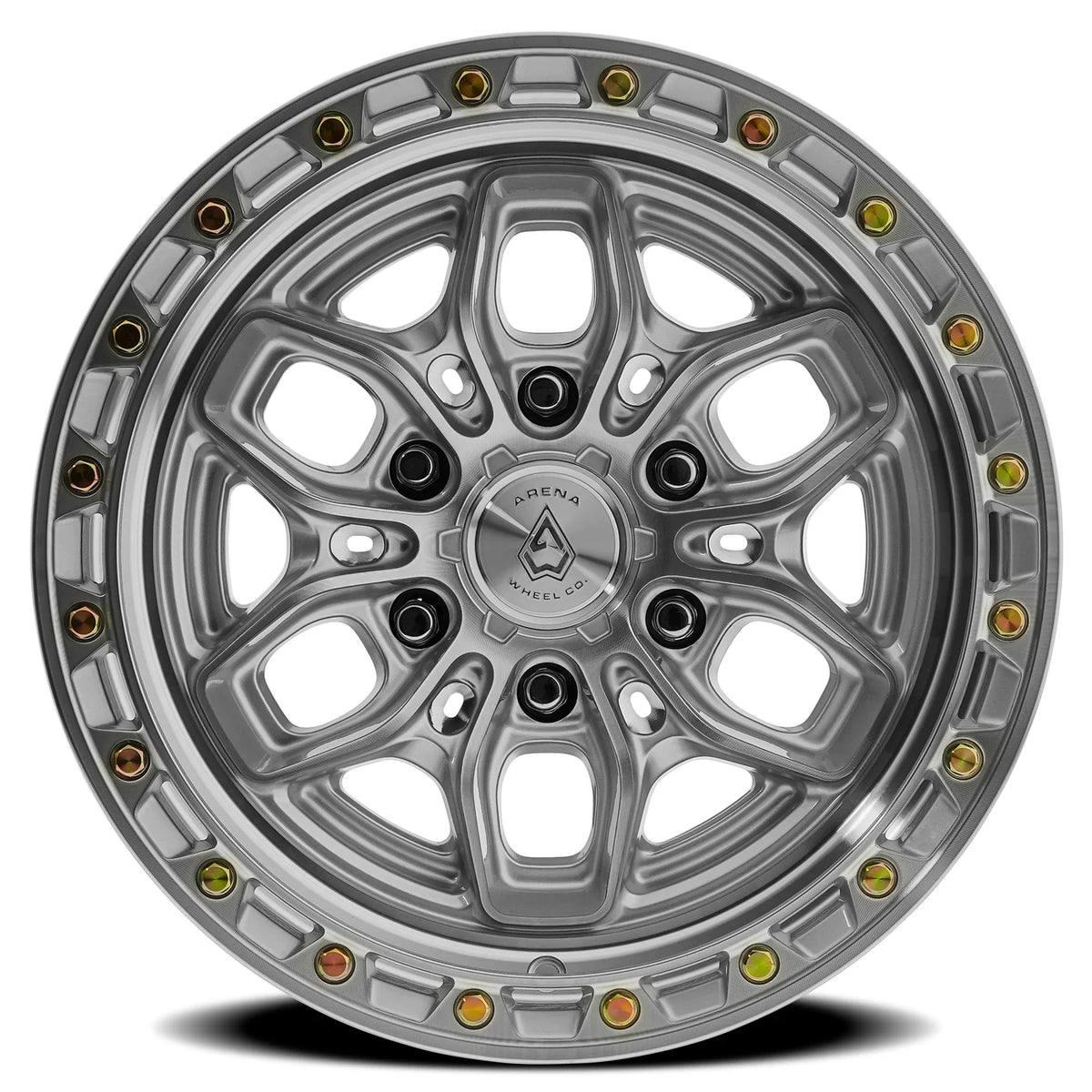 ARENA OFF-ROAD A142 FURY - 6X135 BOLT PATTERN - GLOSS SILVER MACHINED