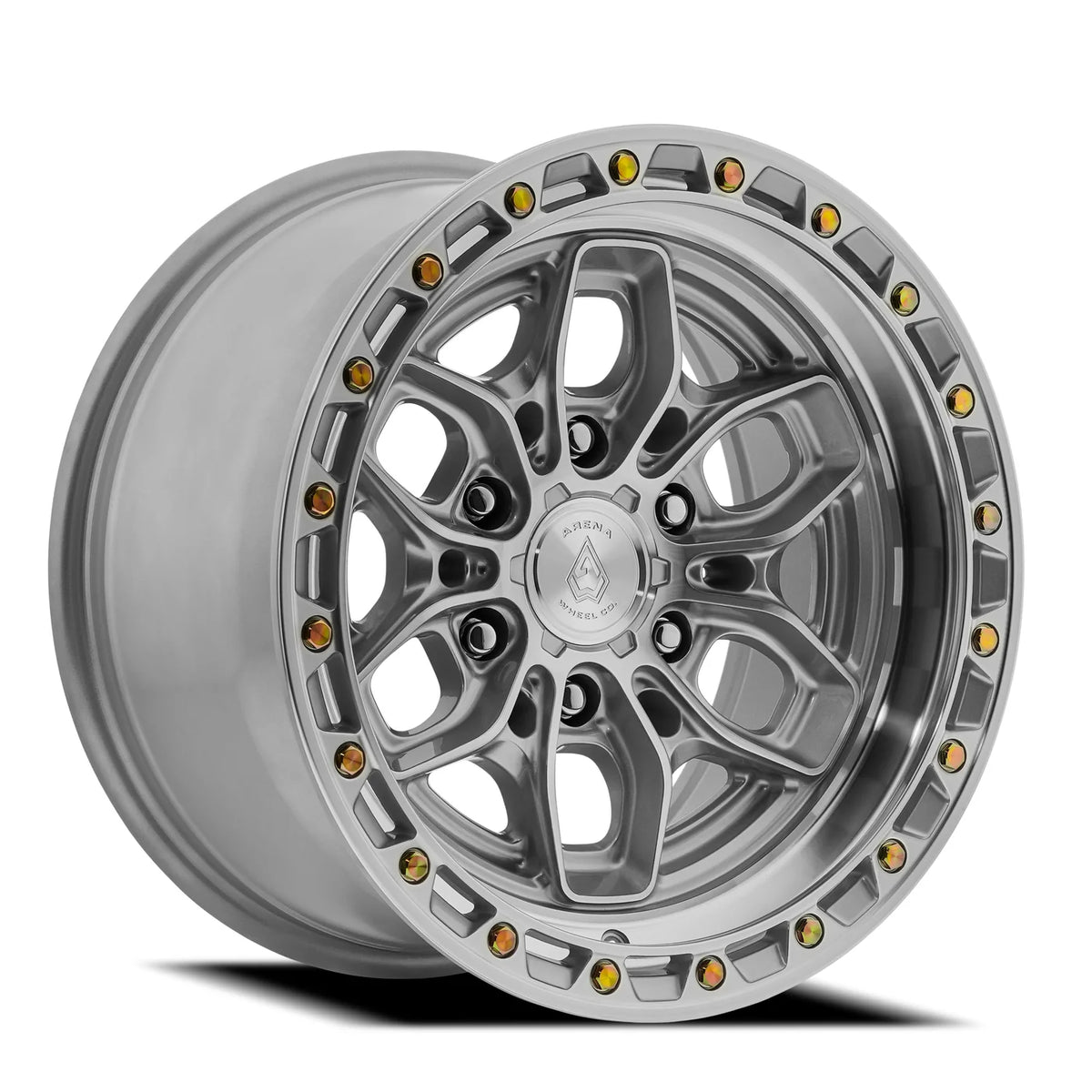 ARENA OFF-ROAD A142 FURY - 6X135 BOLT PATTERN - GLOSS SILVER MACHINED