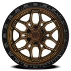 ARENA OFF-ROAD A142 FURY - 6X135 BOLT PATTERN - SMOKED BRONZE CENTER GLOSSY BLACK LIP