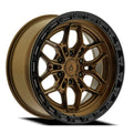 ARENA OFF-ROAD A142 FURY - 6X135 BOLT PATTERN - SMOKED BRONZE CENTER GLOSSY BLACK LIP