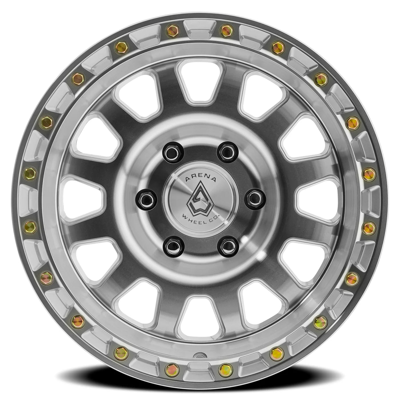 ARENA OFF-ROAD A143 STING WHEEL - 5X127 BOLT PATTERN - GLOSS SILVER MACHINED