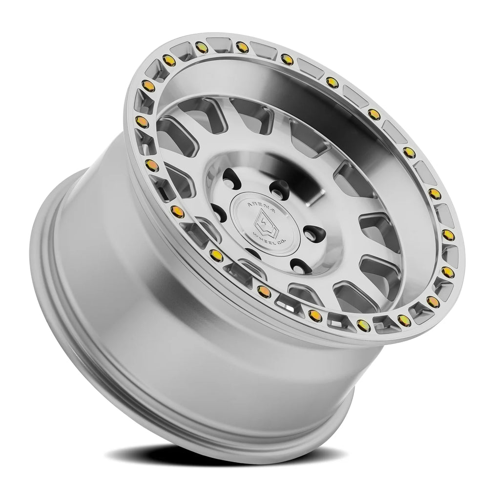 ARENA OFF-ROAD A143 STING WHEEL - 5X127 BOLT PATTERN - GLOSS SILVER MACHINED