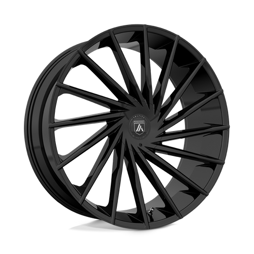 Asanti Black ABL-18 Matar 22x9 Inch Gloss Black Wheel with 6x135/6x139.7 Bolt Pattern and 30mm Offset