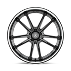 Asanti Black ABL-23 Sigma 22x10.5 Inch Gloss Black with Chrome Lip Wheel