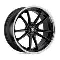 Asanti Black ABL-23 Sigma 22x10.5 Inch Gloss Black with Chrome Lip Wheel
