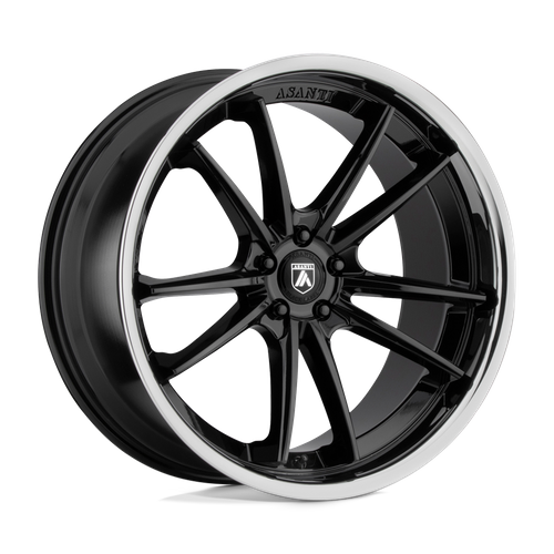 Asanti Black ABL-23 Sigma 22x10.5 Inch Gloss Black with Chrome Lip Wheel
