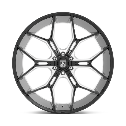 Asanti Black ABL-38 Monarch Truck 22x9.5 Inch Gloss Black Milled Wheel with 6x135 Bolt Pattern and 87.10mm Center Bore