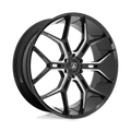 Asanti Black ABL-38 Monarch Truck 22x9.5 Inch Gloss Black Milled Wheel with 6x120 Bolt Pattern and 38mm Offset