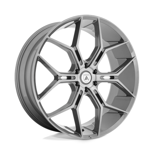 Asanti Black ABL-38 Monarch Truck 22x9.5 Titanium Brushed Wheel with 6x139.7 Bolt Pattern and 20mm Offset