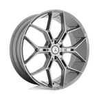 Asanti Black ABL-38 Monarch Truck 22x9.5 Inch Titanium Brushed Wheel with 6x120 Bolt Pattern and 66.9mm Center Bore