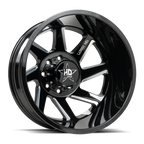 20X8.25 LUXXX HD DUALLY HD14 WITH 8X200 BOLT PATTERN - GLOSS BLACK & MILLED