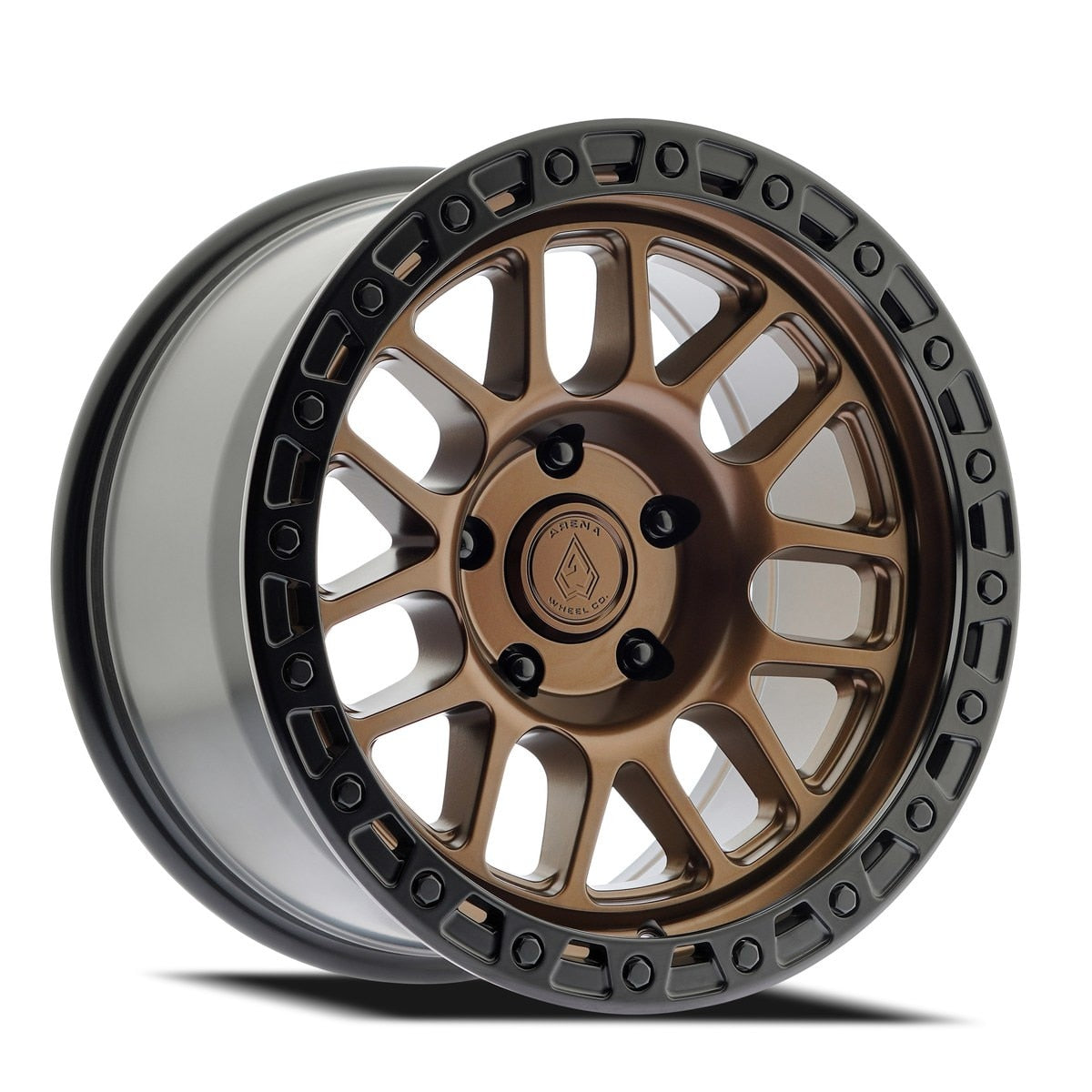 17X9 ARENA OFF-ROAD A119 BOOST WHEEL -  5X127 BOLT PATTERN AND +00mm OFFSET - SMOKED BRONZE CENTER SATIN BLACK LIP