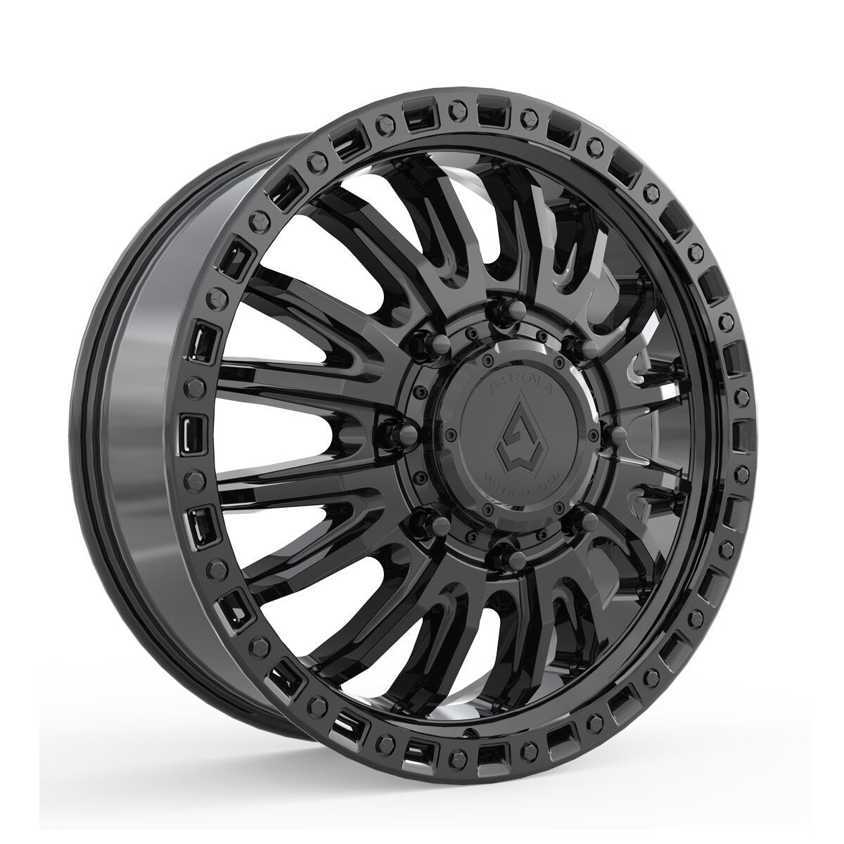 22X8.25 ARENA OFF-ROAD A132 DUALLY BLITZ - 8X200 BOLT PATTERN - GLOSSY BLACK