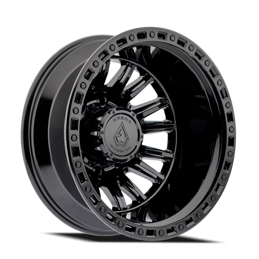 22X8.25 ARENA OFF-ROAD A132 DUALLY BLITZ - 8X200 BOLT PATTERN - GLOSSY BLACK
