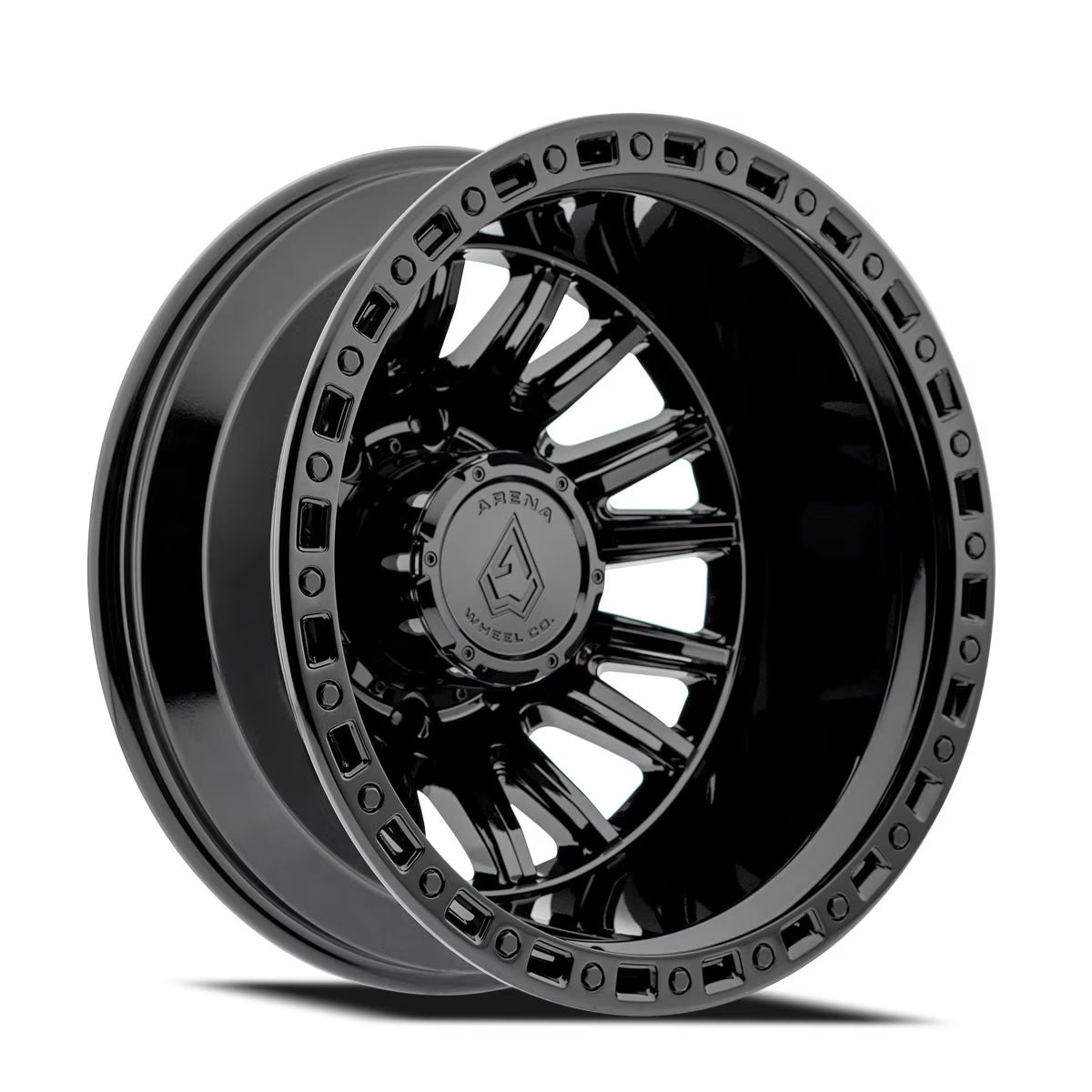 22X8.25 ARENA OFF-ROAD A132 DUALLY BLITZ - 8X200 BOLT PATTERN - GLOSSY BLACK