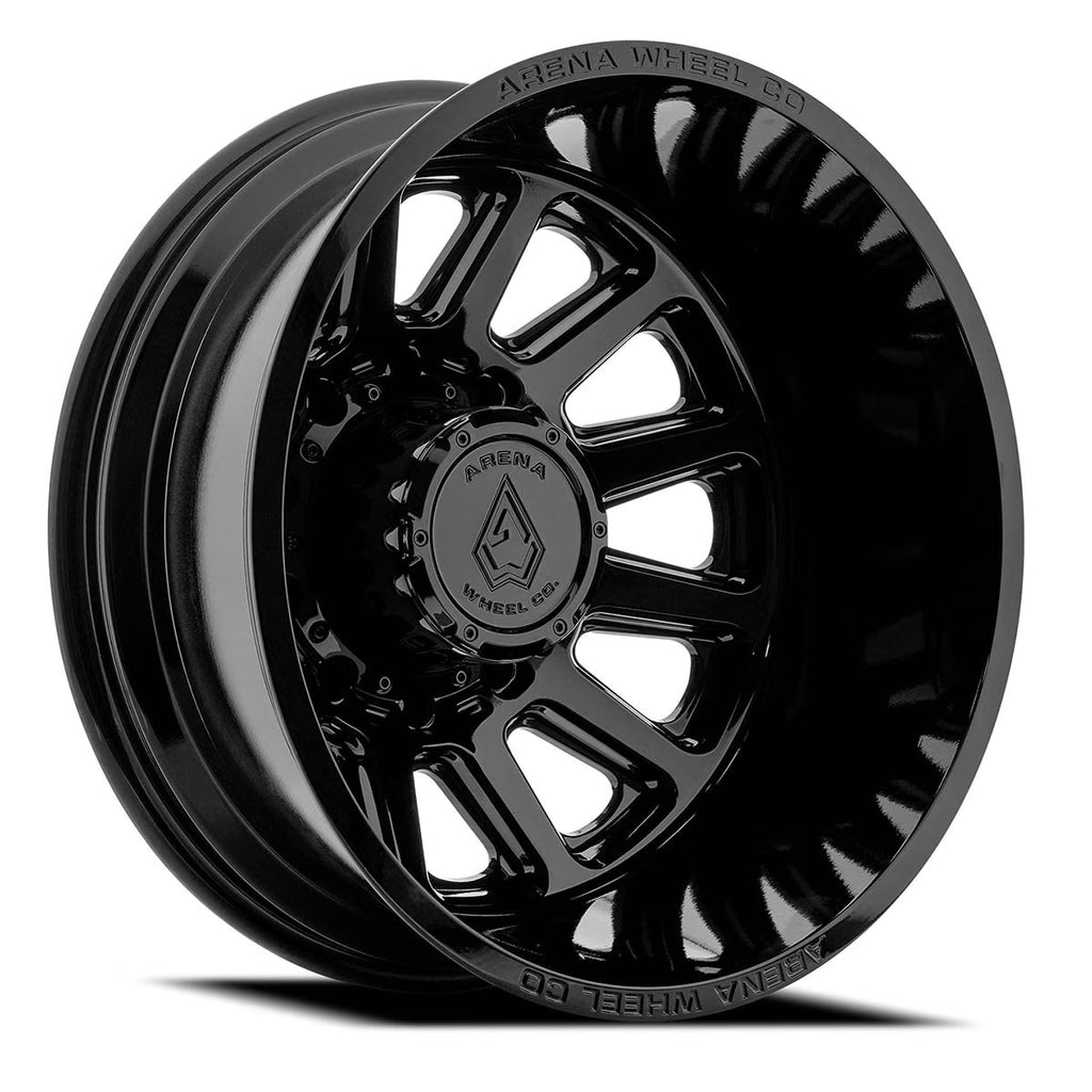 22X8.25 ARENA OFF-ROAD A128 DUALLY ENDURO - 8X200 BOLT PATTERN - GLOSSY BLACK