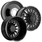 ARENA OFF-ROAD A121 DUALLY MONARCH - 8X200 BOLT PATTERN - GLOSS BLACK AND MILLED